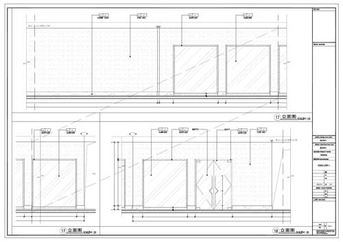 商場(chǎng)深化設計施工圖一層立面圖17-18