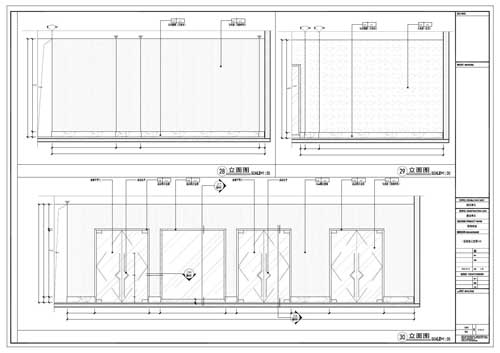 商場(chǎng)深化設計施工圖一層立面圖28-30
