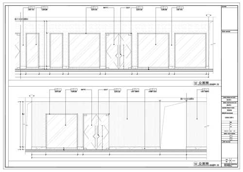 商場(chǎng)深化設計施工圖一層立面圖32-33