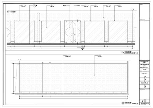 商場(chǎng)深化設計施工圖一層立面圖34-35