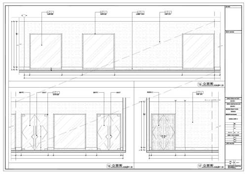 商場(chǎng)深化設計施工圖一層立面圖16-17