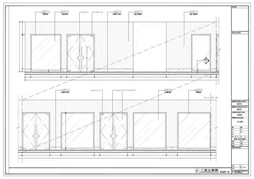 商場(chǎng)深化設計施工圖二層立面圖01