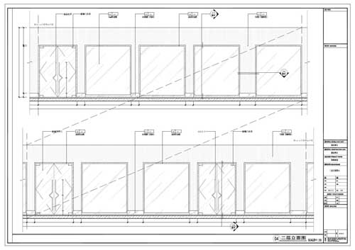 商場(chǎng)深化設計施工圖二層立面圖04