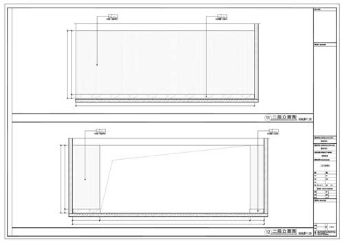 商場(chǎng)深化設計施工圖二層立面圖09-10