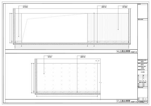 商場(chǎng)深化設計施工圖二層立面圖16-17