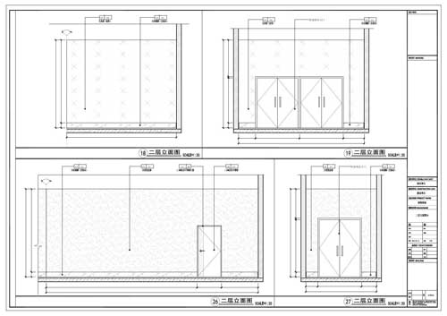 商場(chǎng)深化設計施工圖二層立面圖18/19/26/27
