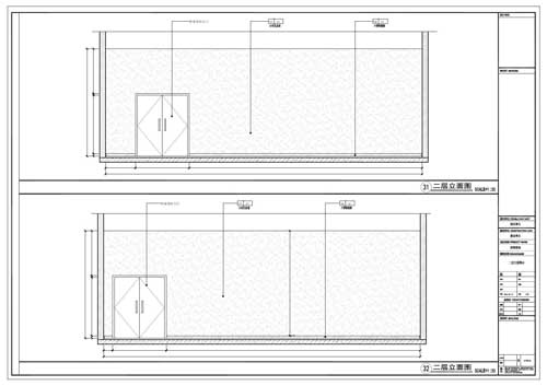 商場(chǎng)深化設計施工圖二層立面圖31-32