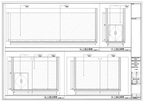 商場(chǎng)深化設計施工圖二層立面圖36-39