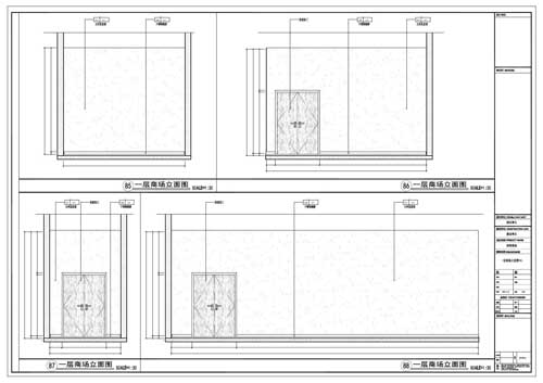 商場(chǎng)深化設計施工圖一層立面圖85-88