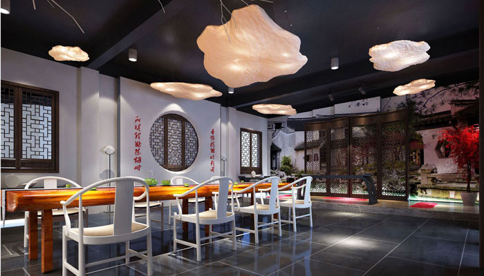 國學(xué)館展廳裝修設計案例
