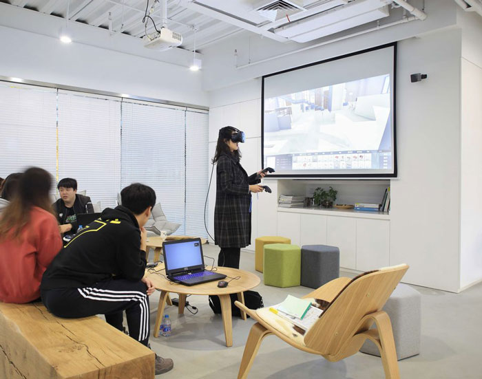 廠(chǎng)房辦公室VR體驗區設計裝修效果圖