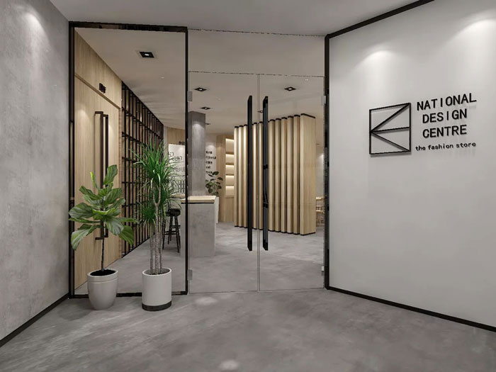 服裝公司辦公室進(jìn)門(mén)區裝修設計效果圖