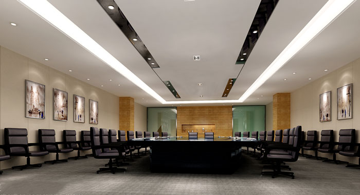 企業(yè)孵化器辦公室會(huì )議室裝修設計效果圖